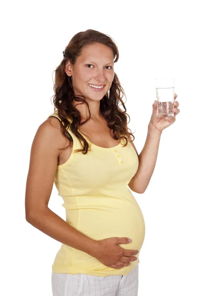 Kobieta w ciąży z wody — Zdjęcie stockowe