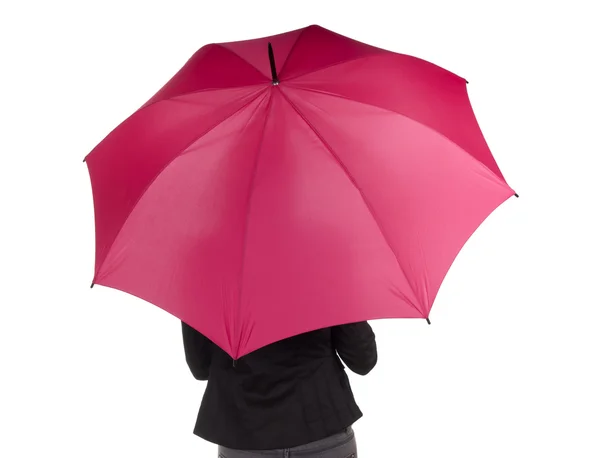 Ung kvinna med paraply — Stockfoto