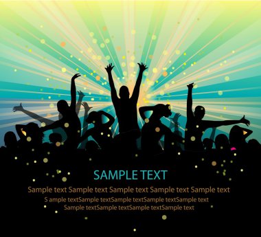 Set of group peoples dance vector. flyer.vector clipart