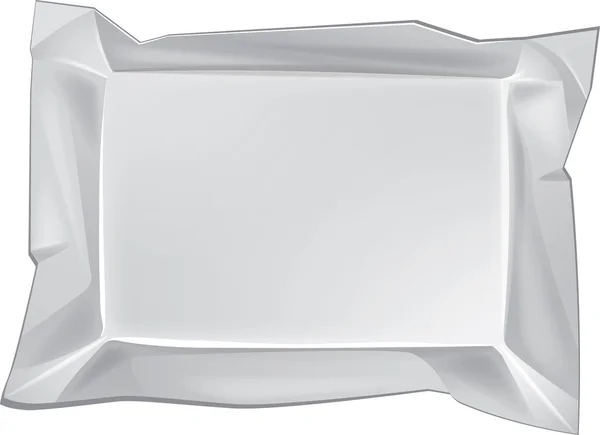 Envoltura blanca en blanco paquete de caja — Vector de stock