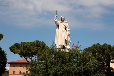 girola o heykeli savonarola Floransa İtalya