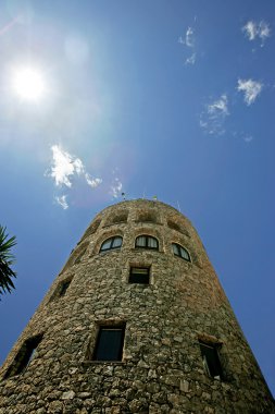 Moorish lookout tower in Puerto Banus Spain clipart