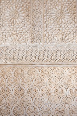 Ancient architecture in the Alhambra Palace in Spain clipart