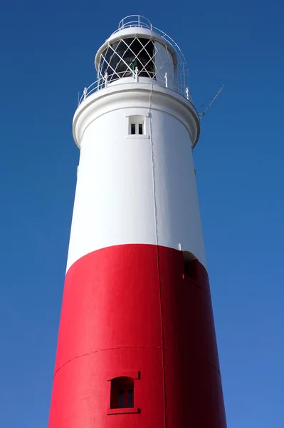 Huvudsakliga röda och vita fyr på portland nära weymouth i dorse — Stockfoto