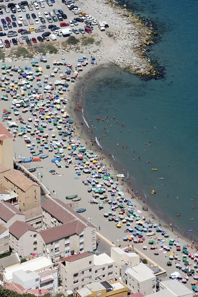Luchtfoto van strand over gibraltar — Stockfoto