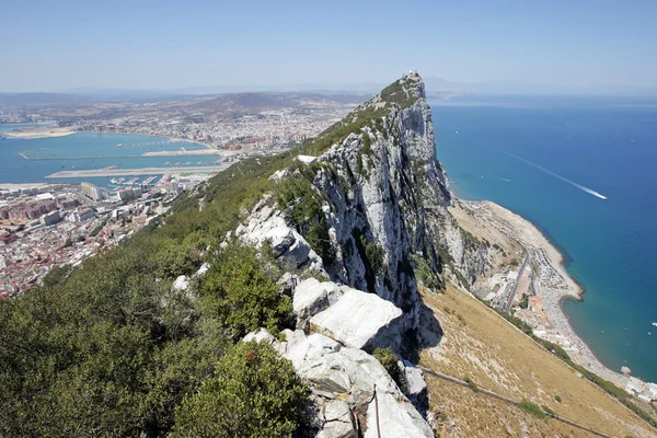 Weergave van tip van rots van gibraltar — Stockfoto