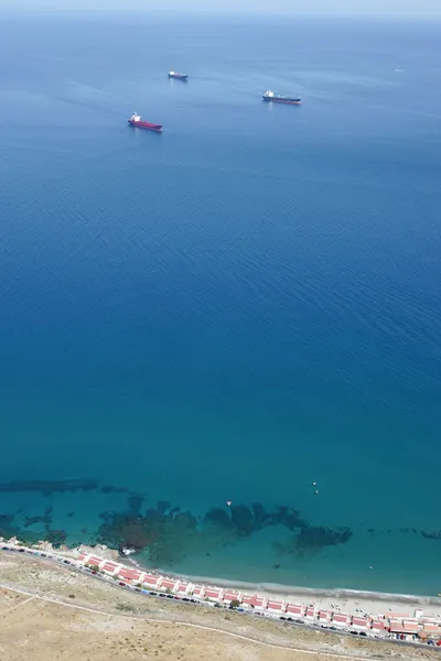 Uitzicht vanaf de tip van de rots van gibraltar — Stockfoto