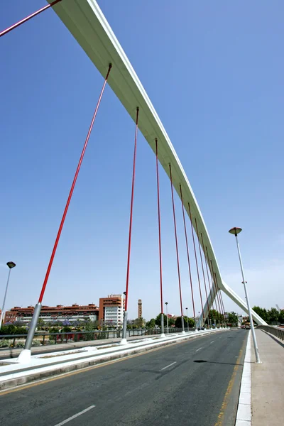 Soyut ve modern köprü Seville, Güney İspanya — Stok fotoğraf