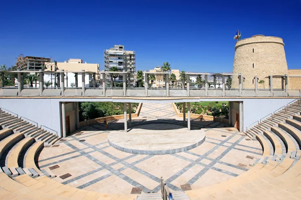 Schloss und Amphitheater in Roquetas del mar — Stockfoto