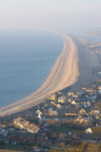 Chesil beach nära portland i weymouth dorset — Stockfoto
