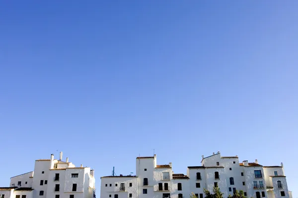 Panoramę wierszy z bloków mieszkalnych w Hiszpanii — Zdjęcie stockowe