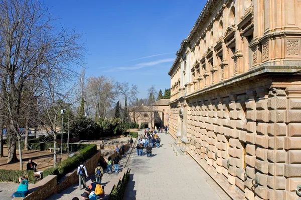 Arquitectura antigua en el Palacio de la Alhambra en España —  Fotos de Stock