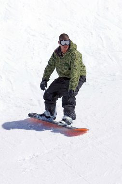 prodollano Kayak Merkezi İspanya'nın yarısını pipo üzerinde Snowboarder