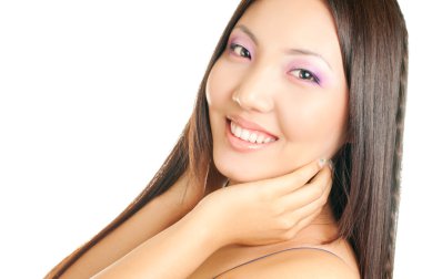 Beautiful asian woman clipart