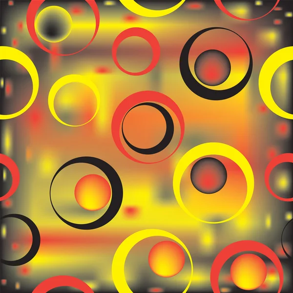 Бесшовный красочный геометрический абстрактный рисунок с кругами — стоковый вектор