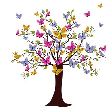 Butterfly tree clipart