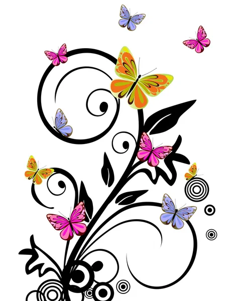 Mariposas coloridas — Vector de stock