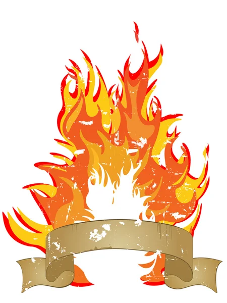 Fire - vlammen — Stockvector