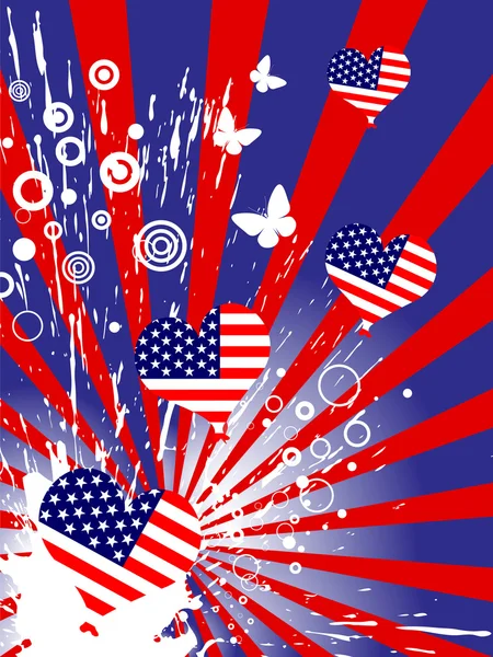 4 juillet - fête de l'indépendance — Image vectorielle