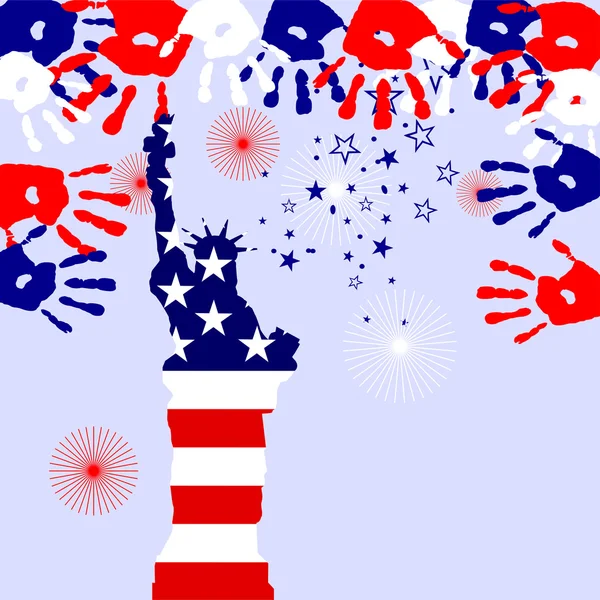 4 juillet - fête de l'indépendance — Image vectorielle