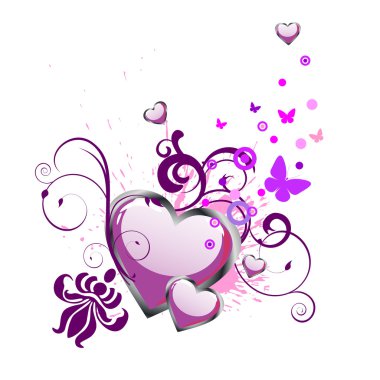 Romantic greeting card clipart