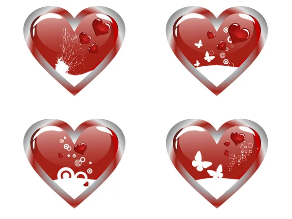 Романтичним серце привітання — стоковий вектор