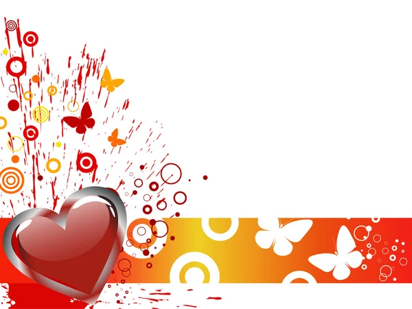 Romantické srdce — Stockový vektor