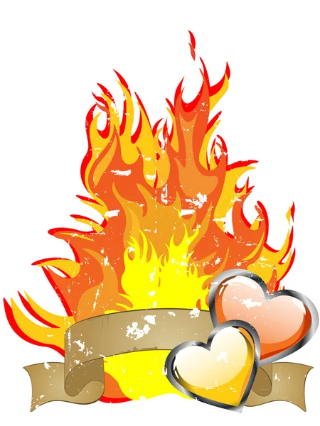 Kalpleri ve yangın — Stok Vektör