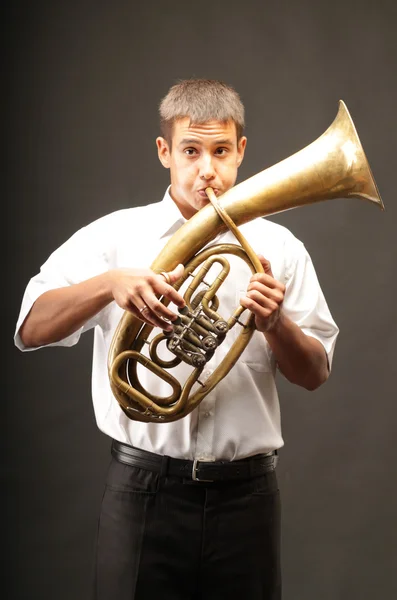 stock image Man and woodwinds.