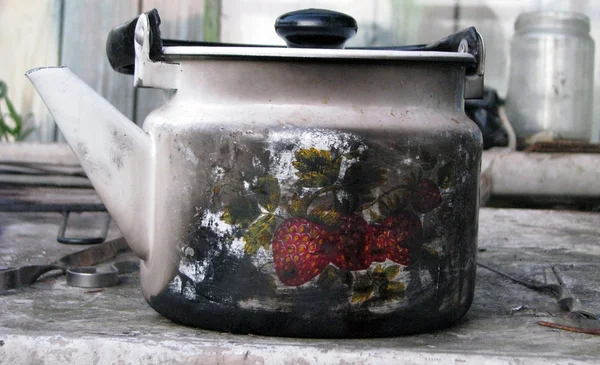 Metal kettle. — Stock Photo, Image