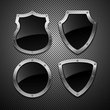 Set of vector shields clipart