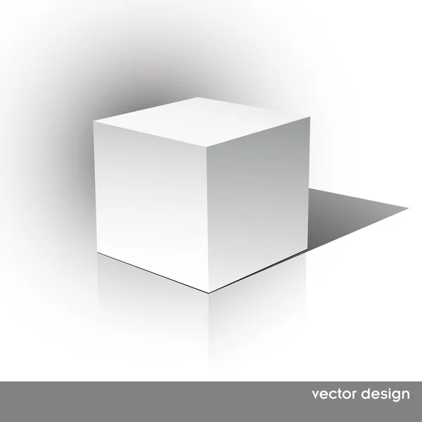 Küp şeklinde bilgisayar yazılımı paket kutu — Stok Vektör