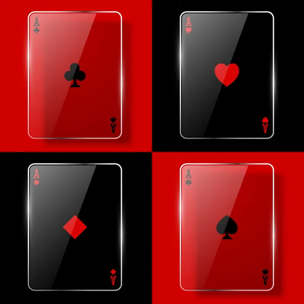 As de poker en verre — Image vectorielle