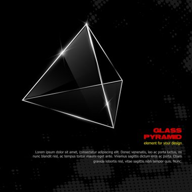 Glass pyramid. clipart