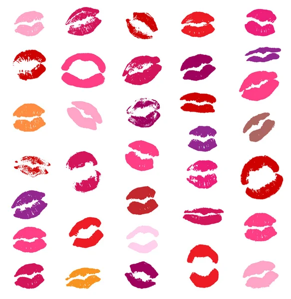 Seamless texture with lips prints — Stock Vector © emaria #6444066