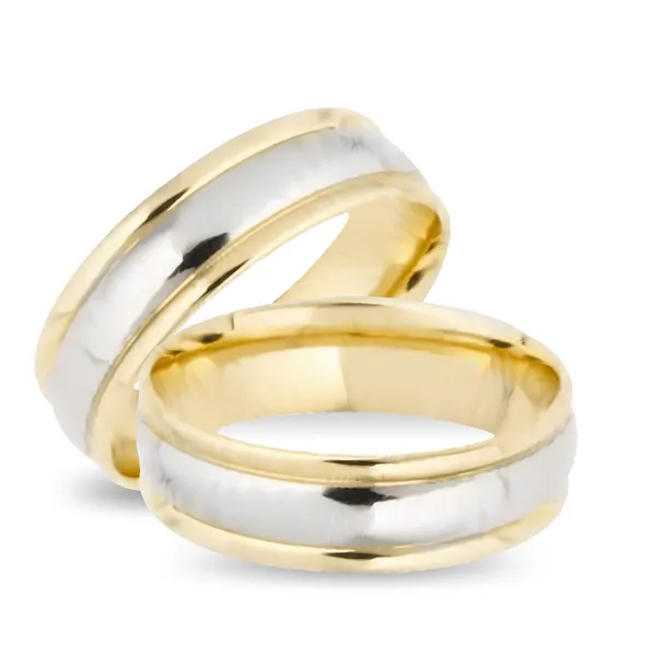 Gold wedding rings. Vector illustration Stock Vector Image by ©emaria ...