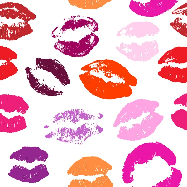 Seamless texture with lips prints on black Stock Vector Image by ...