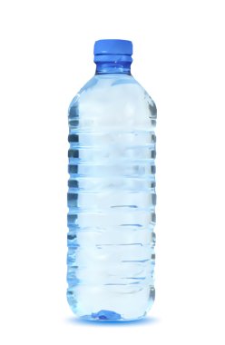 Blue water bottle on white background. Vector