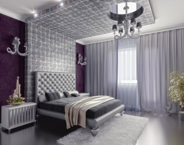 Bedroom interior clipart