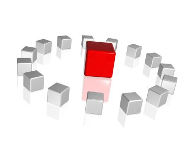 The red leader in the circle clipart