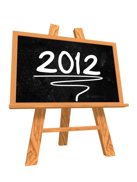 2012 on blackboard — Stock Photo, Image