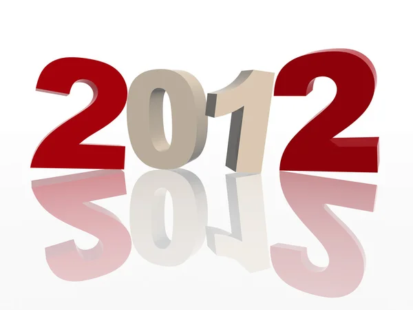 3d 2012 in red and grey — Stock Photo, Image