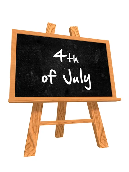 4 juli på blackboard — Stockfoto