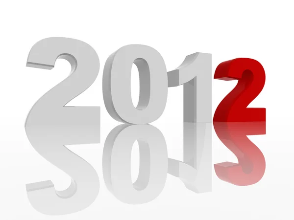 3d 2012 in red and grey 2 — Stock Photo, Image