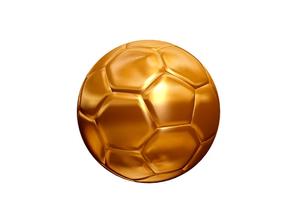 Золотой футбольный мяч — стоковое фото