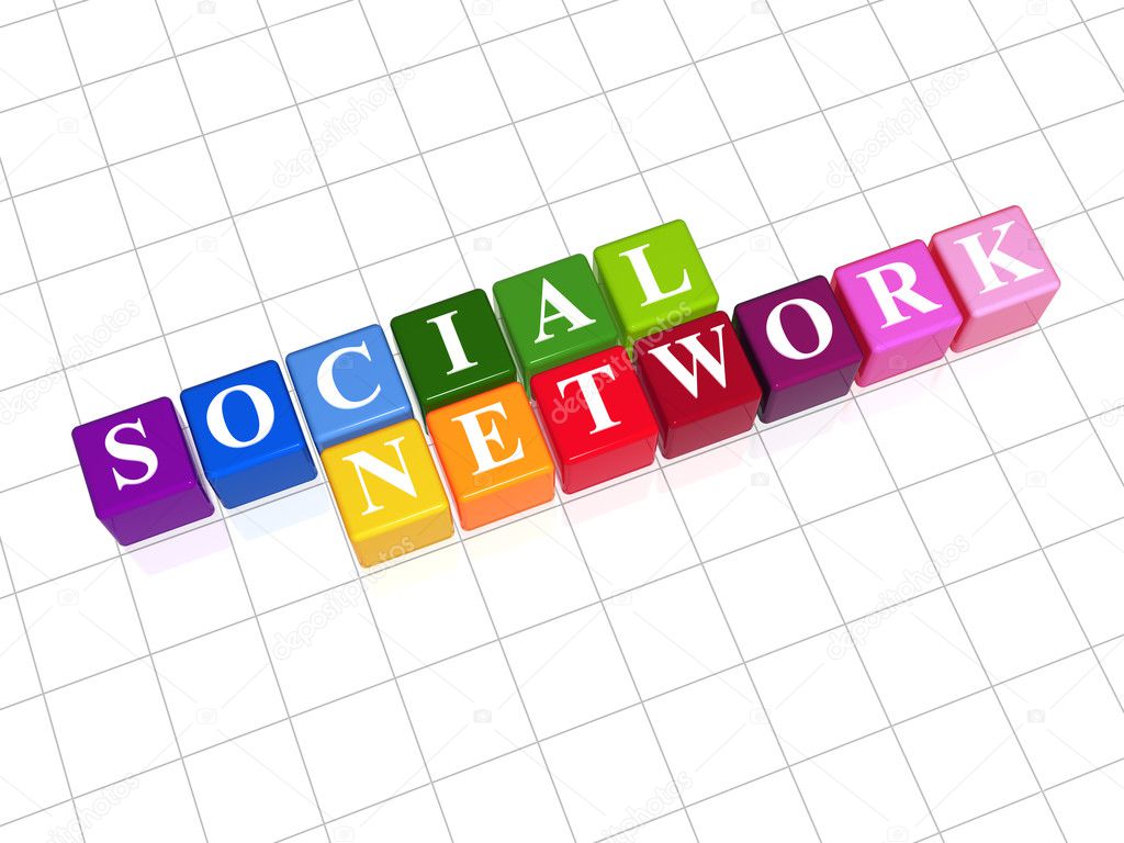 Social network - rainbow