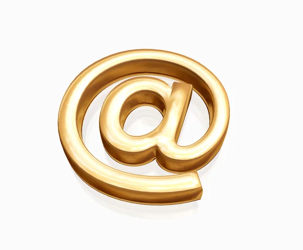 Złota e-mail — Zdjęcie stockowe