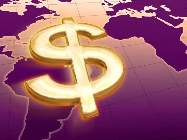 Dolar rządzą światem — Zdjęcie stockowe