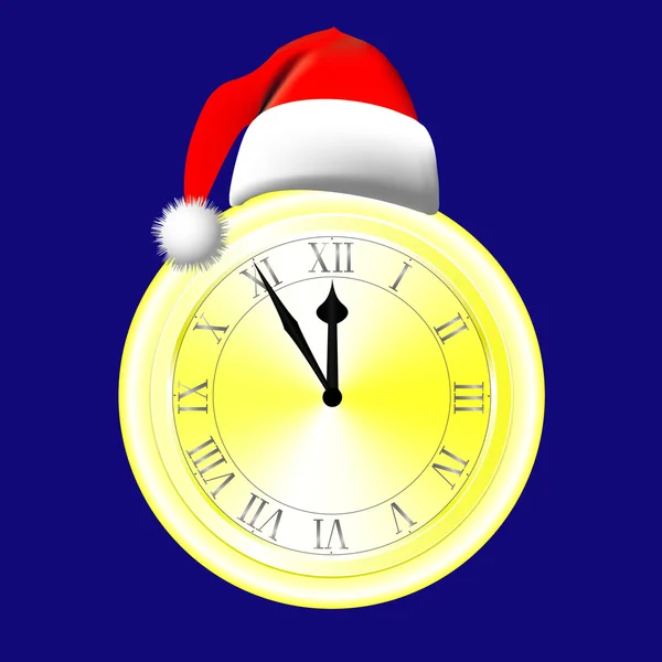 Zlaté hodinky santa Claus. vektor — Stockový vektor