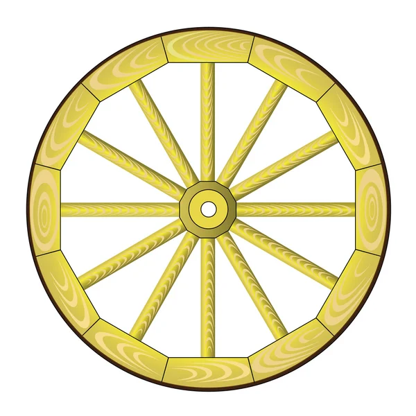 stock vector Wooden wheel from a cart